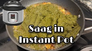 Rapini Saag in Instant pot  Saag Recipe  Saag in Canada  Broccoli Rab Saag [upl. by Lemmy118]