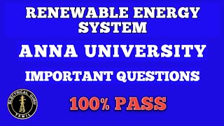 Renewable energy system important question [upl. by Marasco]