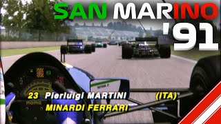 Start Last Finish  in the Minardi M191 [upl. by Eseela]