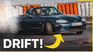 Hacemos DRIFT con el Miata y le Instalamos un Escape Deportivo  PROYECTO MX5 NB E03 [upl. by Gnilrac504]