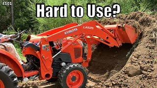 How to Use a Compact Tractor Front Loader Tips and Demonstration [upl. by Mansur]