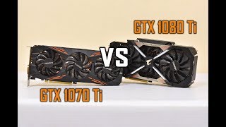 GIGABYTE GTX 1070 Ti Gaming 8G vs GTX 1080 Ti AORUS [upl. by Frayne]