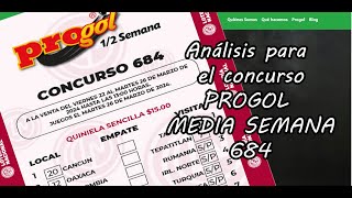 Progol Media Semana 684  Análisis completo [upl. by Ahsian]