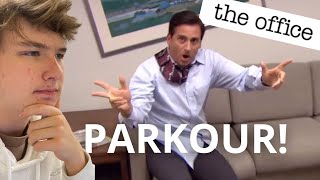 Parkour Expert Reacts To The Office Parkour Scene [upl. by Lorn]