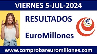 Resultado del sorteo EuroMillones del viernes 5 de julio de 2024 [upl. by Avaria342]