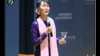 Daw Aung San Suu Kyi speaks at the University of Louisville [upl. by Ydnat]