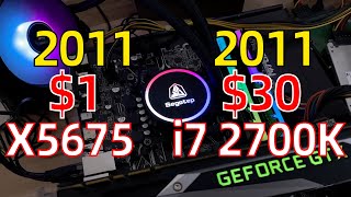 Xeon X5675 vs i7 2700K review 1usd The Best USED CPU [upl. by Sirenay611]