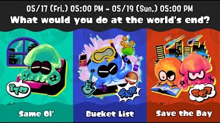 Splatoon 3  Same Ol vs Bucket List vs Save the Day Splatfest Announcement [upl. by Sinylg]