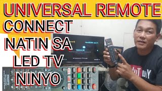 PAANO I CONNECT ANG UNIVERSAL REMOTE SA FLATSCREEN LED TV [upl. by Nola]