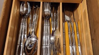 JINTUO Silverware Set Flatware Set Review Different light yet heavy in the right places [upl. by Gnirps596]