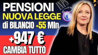 ✅PENSIONI SI AGGIORNA LEGGE BILANCIO 💰ARRIVANO 55 MILIONI MA NON PER TUTTI I PENSIONATI ECCO A CHI [upl. by Ailbert]