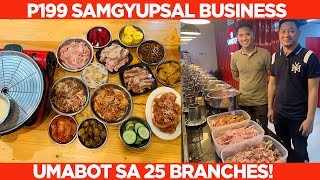 PATOK na ₱199 SAMGYUPSAL umabot sa 25 branches nong pandemic How to start korean bbq business [upl. by Oigaib]