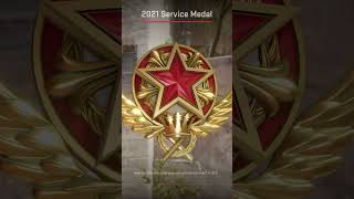 2021 Red Service Medal in Counter Strike 2 CS2 cs2 [upl. by Ynobe]