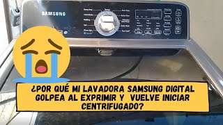 Lavadora Samsung digital golpea al exprimir y vuelve iniciar centrifugado Solución amortiguadores [upl. by Liza]