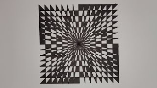 How To Draw a Simple Geometric design  Geometric illusion  Optical illusion [upl. by Chrissie]