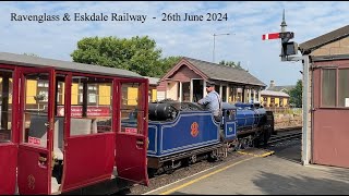 Ravenglass amp Eskdale Railway journey  26th June 2024 [upl. by Tnek645]