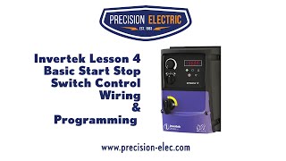 Invertek Optidrive E3 Training Lesson 4 Basic Start Stop Switch Control Wiring amp Programming [upl. by Anilahs]