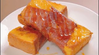 BÁNH MỲ NƯỚNG KIỂU PHÁP CUỘN THỊT XÔNG KHÓI  French toast bacon roll [upl. by Astiram]