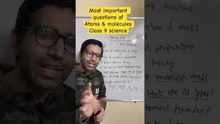 Most important questions of atoms amp molecules class 9 science chemistry shorts ncert [upl. by Kingsley923]