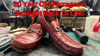 Restoring A 20 Year Old Pair Of Ferragamo Shoes Plus A Mini Shop Tour [upl. by Zetniuq]