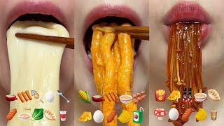 asmr 10 MINUTES FOR DELICIOUS EMOJI FOOD CHALLENGE MUKBANG eating sounds [upl. by Ragas]