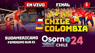 🔴CHILE VS COLOMBIA EN VIVO  TERCER LUGAR SUDAMERICANO DE VOLEY FEMENINO SUB 21  29 SEPTIE [upl. by Callum]