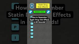 🔥 How to Remember Statin Drug Side Effects in 60 Seconds Pharmacology [upl. by Carroll]