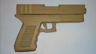 COMO HACER UNA PISTOLA CON CARTÓN  GLOCK 17 [upl. by Gillie]