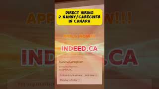 NannyCaregiver Direct Hiring in Canada I Buhay Canada shorts [upl. by Ott]