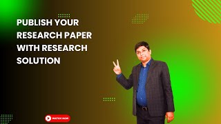 Publish Paper within 2 Days with research solution  Publish your research paper [upl. by Urbano321]