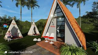 Diseño de Cabañas Alpinas y BBQ para para Glamping San Miguel de los Bancos Pichincha Ecuador [upl. by Oirasec410]