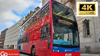 🚍Mega Beast Go North East 6972 DOE19 Dennis Trident on Service 57 [upl. by Dolf161]