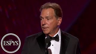 Nick Saban emphasizes compassion amp teamwork after winning Icon Award  2024 ESPYS [upl. by Eislehc]