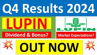 LUPIN Q4 results 2024  LUPIN results today  LUPIN Share News  LUPIN latest news  Lupin Dividend [upl. by Sandye297]