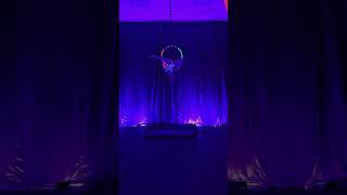 Blacklight aerial hoop performance on glowing hoop at South Dakota Aerial amp Arts [upl. by Kahlil]