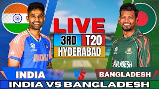 🔴 Live India vs Bangladesh 3rd T20 Live Match Score amp Commentary  IND vs BAN Live match Today [upl. by Naitsihc]