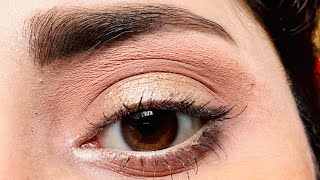 Cut crease eyeshadow tutorial  Half cut crease eye makeup tutorial  Easy Brown Cut Crease Eye look [upl. by Meil]