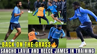 BACK ON THE GRASS Reece James Lavia Chilwell And Sancho All In International Break Training [upl. by Novy919]