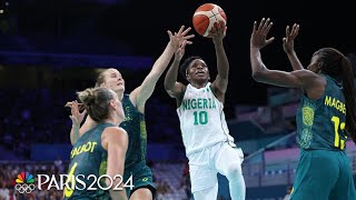 Nigeria snaps 20YEAR DROUGHT topples Australia in womens basketball  Paris Olympics  NBC Sports [upl. by Munsey]