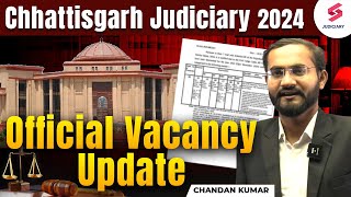 Chhattisgarh Civil Judge Vacancy Update  Chhattisgarh Judiciary Vacancy 2024  Chandan [upl. by Randall]