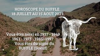 Horoscope chinois le BUFFLE Bœuf prévisions dAoût 2023 [upl. by Ocisnarf]