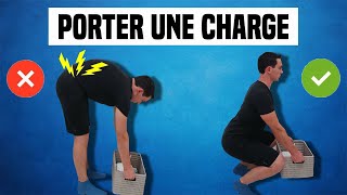 BIEN PORTER UN OBJET  MANUTENTION ET ERGONOMIE DU DOS [upl. by Lapo]