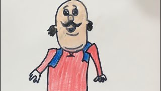 how to draw Motu Patlu drawing ✍️  moto drawing  very easy  step by step 2024 howto [upl. by Hephzibah]