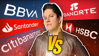 BBVA vs Santander vs Banorte vs Citibanamex vs HSBC ¿Cuál es mejor banco de México [upl. by Drusie]