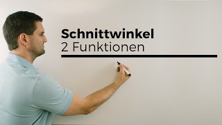 Schnittwinkel zwischen 2 Funktionen Analysis  Mathe by Daniel Jung [upl. by Zoes247]