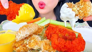 ASMR Fried Chicken Tenders DIPPED in CHEESE SAUCE and RANCH  WINGSTOP  Eating Sounds  ASMR Phan [upl. by Naellij]