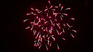 5 Inch Fireworks shell RED WAVE To CROSSETTE Effect [upl. by Htiel71]