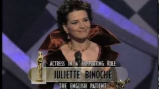 Juliette Binoche winning Best Supporting Actress [upl. by Elatnahc]