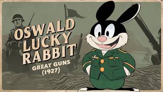 Oswald the Lucky Rabbit Great Guns 1927  Classic Cartoon [upl. by Meedan]