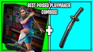 10 BEST quotPOISED PLAYMAKERquot SOCCER SKIN  BACKBLING COMBOS IN FORTNITE [upl. by Eiba]